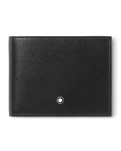 Montblanc's Meisterstück 12CC Black Leather Wallet is made out of smooth calfskin leather in Italy.