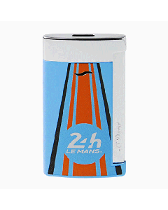 This S.T.Dupont Slim 7 24H du Mans Blue & Orange Lighter features the 24hr logo on the front in silver which stands out from the blue and orange design. 
