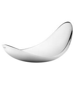 The Georg Jensen Leaf stainless steel large serving dish.