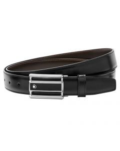 Coiled view of the Montblanc Contempory Line reversible belt.