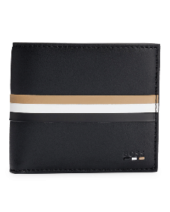 This BOSS Ray Signature Stripe Faux Leather 8CC Wallet has the iconic stripe going across from the front to the back.
