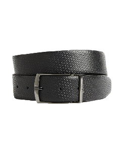 Reversible Black/Brown Monogrammed Leather Olog Belt By BOSS