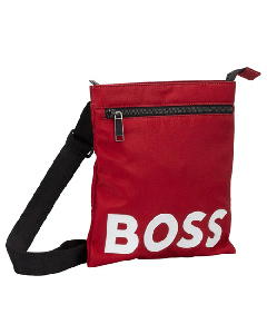BOSS Catch Envelope Cross Body Bag In Red With Logo