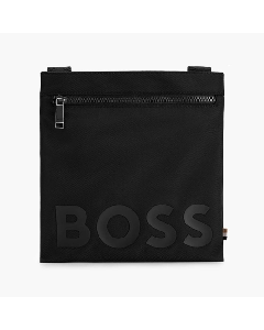 This BOSS logo envelope bag comes in a gunmetal zip finish with one main compartment. 