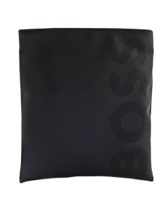 This Black Goodwin Faux Leather Envelope Bag was designed by BOSS. 