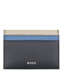 This Black Nate 4CC Card Holder with Stripe Design is designed by BOSS. 