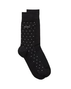 These Pack of 2 Black Plain & Spot Cotton Socks have been designed by Hugo Boss. 