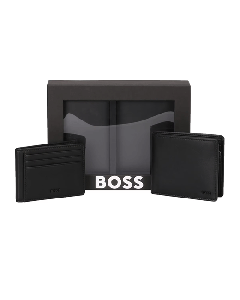 BOSS Black 8CC Wallet & Billfold Card Case Gift Set