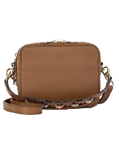 This Paul smith Brown Leather Woven Strap Camera Bag is made out of 100% calf leather.
