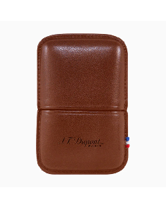 This S.T. Dupont Brown Leather Lighter Case Ligne 2 is made out of smooth leather and keeps your lighter protected. 