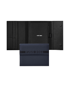 Hugo Boss Navy Vegan PU Leather Cloud A5 Folder