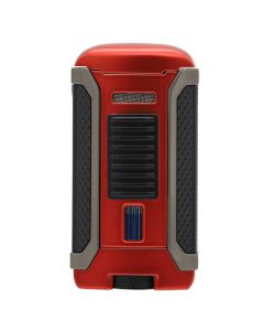 This is the Apex Matte Metallic Red Jet Flame Lighter designed by Colibri. 