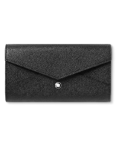 Montblanc's Sartorial Black Leather Continental Wallet 12CC in saffiano leather.