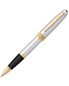 Cross bailey chrome and gold rollerball pen.