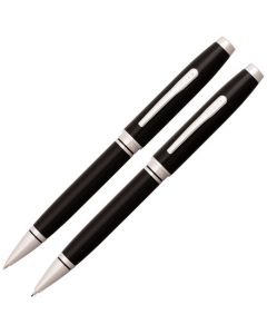 This Black Coventry Ballpoint Pen & Pencil Set was designed by Cross.