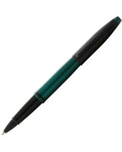 This is the Cross Matte Green & Black Lacquer Calais Rollerball Pen. 