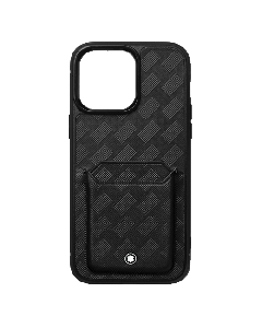 This Montblanc Extreme 3.0 Hard Shell iPhone 15 Pro Max Case 2CC has the snowcap emblem on the back for branding.