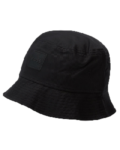 This BOSS Febas Black Cotton Bucket Hat with Logo is made out of 100% cotton.