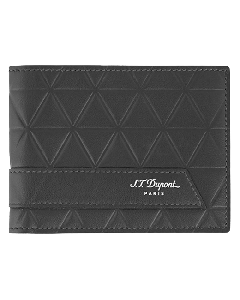 S. T. Dupont Firehead Black Leather Billfold Wallet 6CC