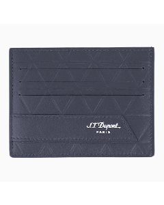 This S.T. Dupont Firehead Blue Soft Leather 6CC Card Holder is made with soft leather with the brand name in silver lettering. 