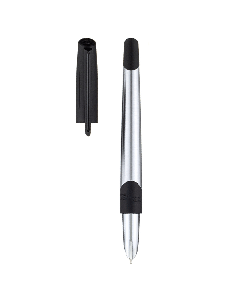 This Défi Millenium Matte PVD & Chrome Fountain Pen by S.T. Dupont is made with brushed chrome and PVD trims. 