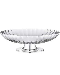 The Georg Jensen stainless steel dish on a stand.