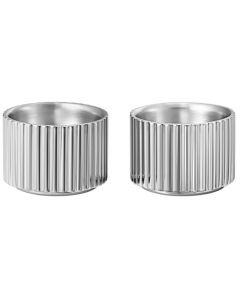 This is the Georg Jensen Stainless Steel Bernadotte Egg Cup Set.