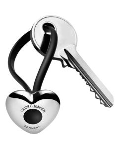 This is the Georg Jensen Stainless Steel & Polyurethane Heart Keyring.