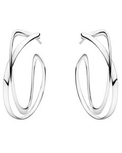 These are the Large Georg Jensen Sterling Silver Infinity Earhoops.