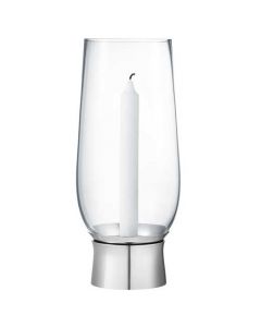 This is the Georg Jensen Mouth-Blown Glass Lumis Hurricane Medium Candle Holder. 