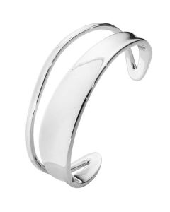 This is the Georg Jensen Sterling Silver Wide Marcia Bangle.