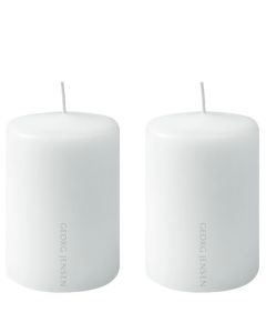These are the Georg Jensen White Paraffin Pack of 2 Mini Candles. 