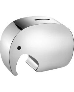 Moneyphant Money Box, crafted out of stainless steel with a mirror finish.