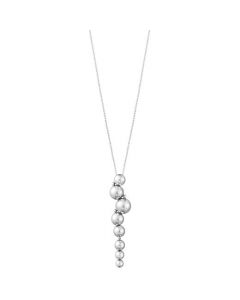 Oxidised Sterling Silver Moonlight Grapes Large Drop Pendant Necklace designed by Georg Jensen.