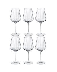 These are the Crystal Set of 6 Bernadotte White Wine Glasses. 