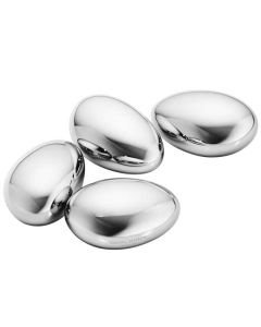 These are the Georg Jensen Stainless Steel Sky Ice Cubes, 4 Pieces.