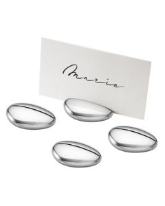 These are the Georg Jensen Stainless Steel SKY 4 pcs. Table Card Holders. 