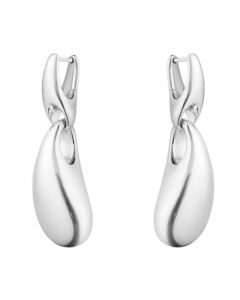 Sterling Silver Reflect Earrings designed by Georg Jensen.