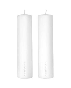 Elegant Georg Jensen White Candle Pair - made from paraffin wax.