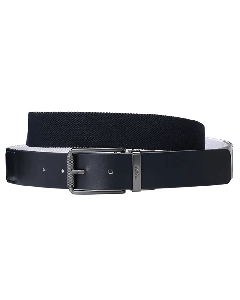Navy Golf Belt and Golf Pitch Mark Tool Gift Set by BOSS with 100% cowhide leather in navy. 
