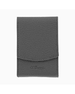 Graphite Soft-Grain Leather Cigarette Case by S. T. Dupont in a flap closure.