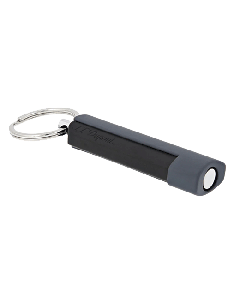 This S.T. Dupont Matte Graphite Cigar Cutter Keyring has a chrome split ring. 