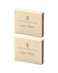 These are the Graf von Faber-Castell Cognac Brown Ink Cartridges 2 x Pack of 6.
