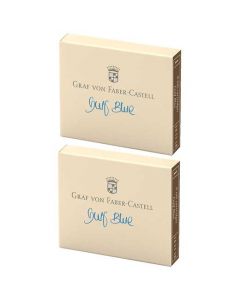 These are the Graf von Faber-Castell Gulf Blue Ink Cartridges 2 x Pack of 6. 