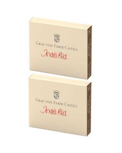 This is the Graf von Faber-Castell India Red Ink Cartridges 2 x Pack of 6. 