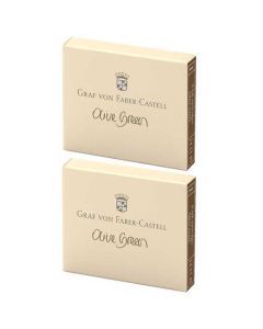 These are the Graf von Faber-Castell Olive Green Ink Cartridges 2 x Pack of 6.