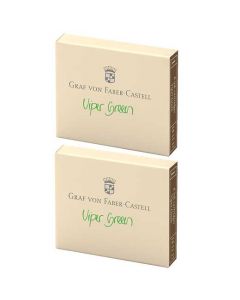 These are the Graf von Faber-Castell Viper Green Ink Cartridges 2 x Pack of 6.