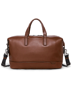 This TUMI Harrison Cognac Leather Nelson Duffel Bag is great for short getaways or weekends away.