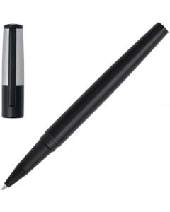 This Black & Chrome Gear Minimal Rollerball Pen has been designed by Hugo Boss. 