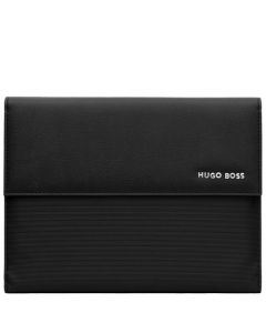 This Black A5 Pinstripe Folder is designed by Hugo Boss. 